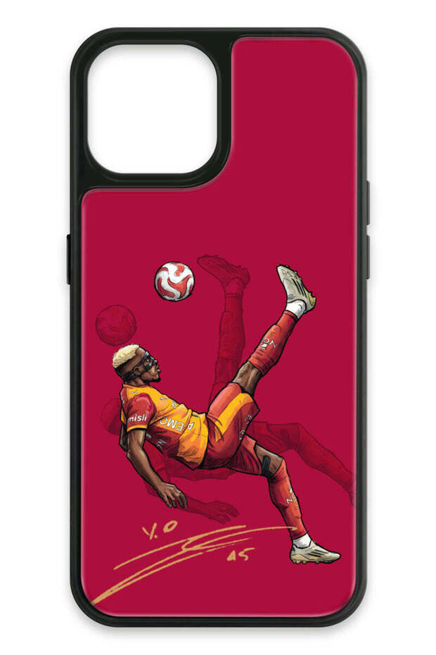 iPhone 13 Compatible Osimhen Röveşata Signed Glass Licensed Phone Case