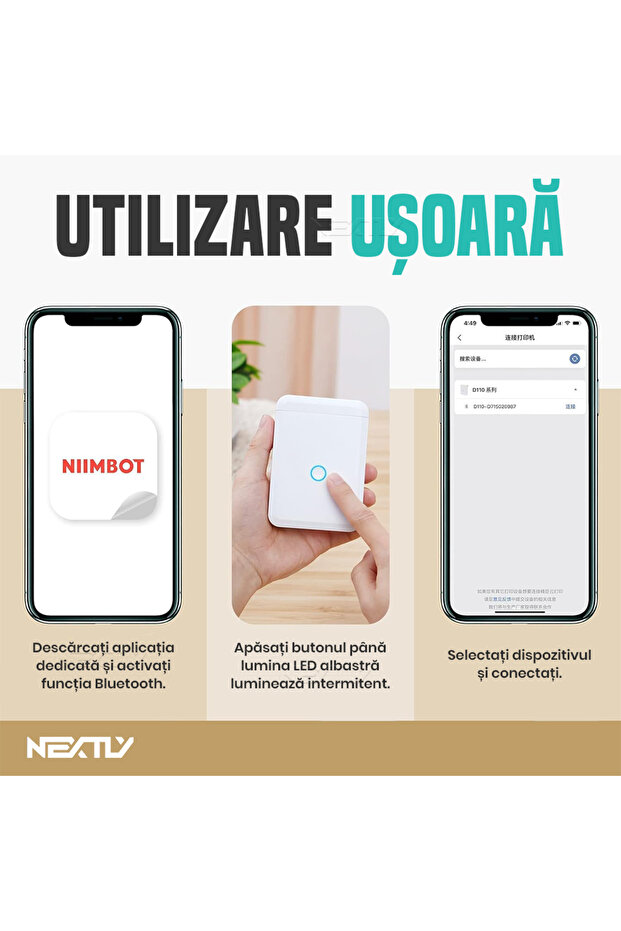 Mini Thermal Label Printer, Portable, Bluetooth - 7