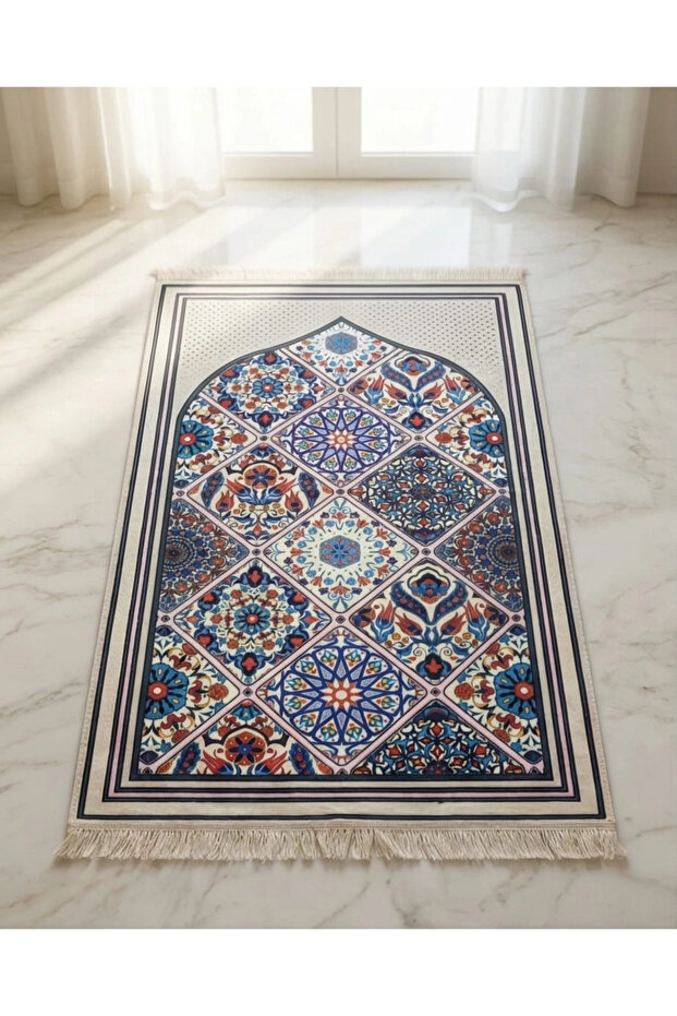 MOTİF BASKILI KALIN SECCADE - 4