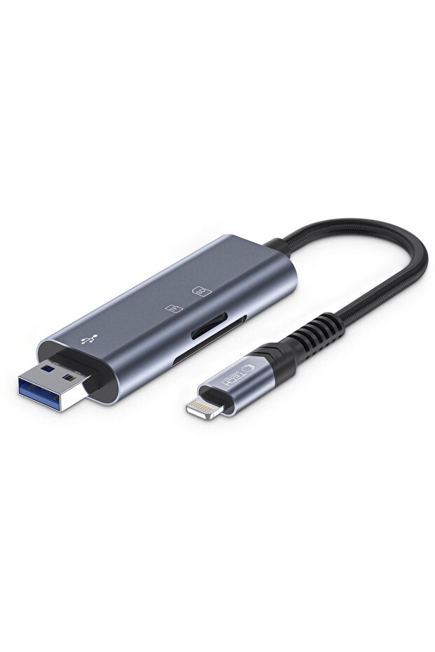 ULTRABOOST CARD READER SD & MICRO SD LIGHTNING & USB GREY - 1