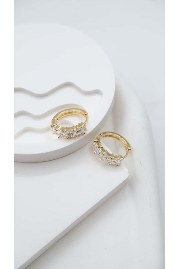 Gold 3mm Waterway Mini Hoop Earrings