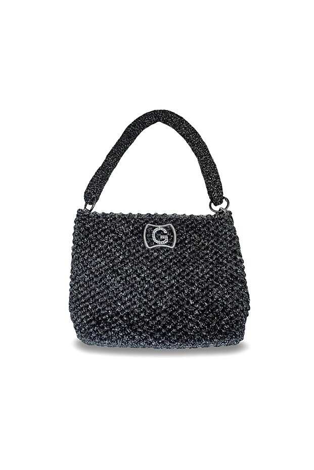SİYAH SİMLİ ÖRGÜ ÇANTA - 2