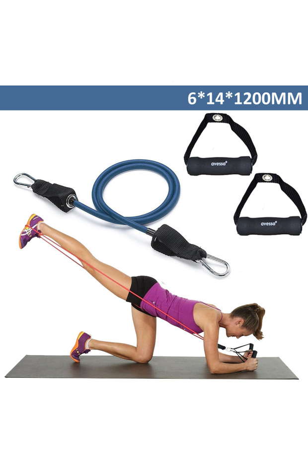 14 kg hard latex resistance band with hand apparatus - exercise fitness gymnastics pilates yoga sports