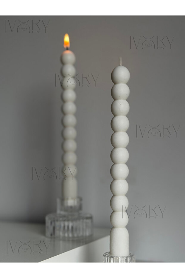 2'li Bubble Şamdan Mum - 2