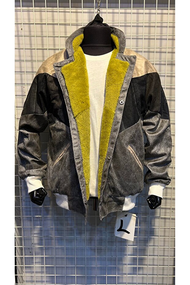 VİNTAGE OVERSİZE KÜRKLÜ MONT - 1