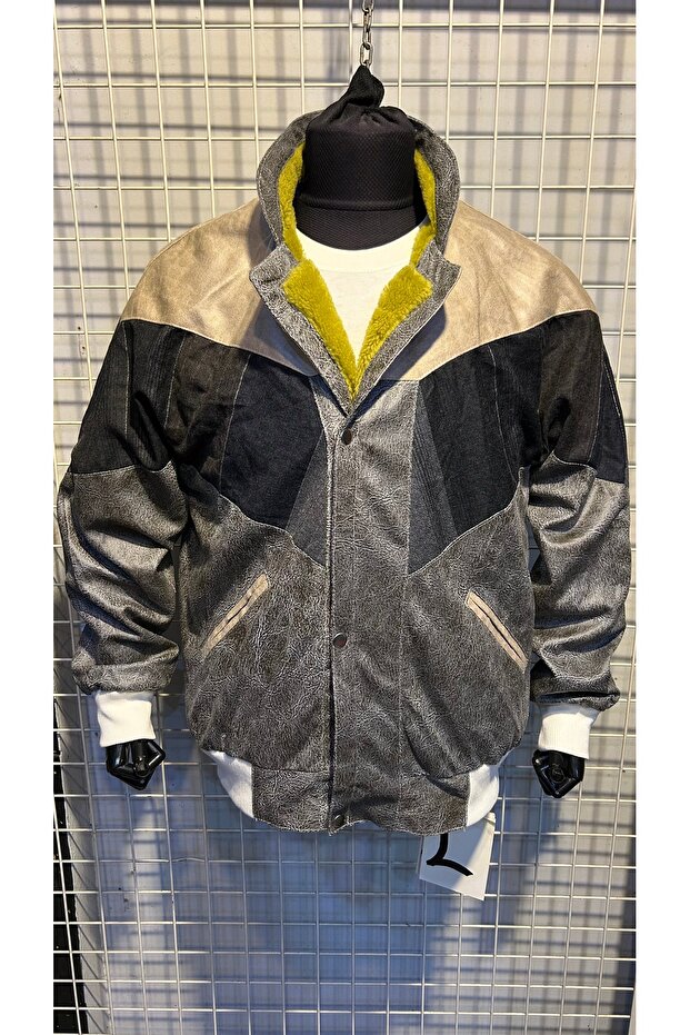 VİNTAGE OVERSİZE KÜRKLÜ MONT - 5