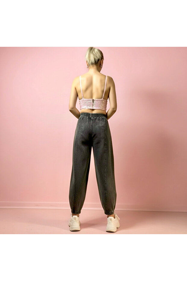 Pembe Payetli Bustiyer - 4