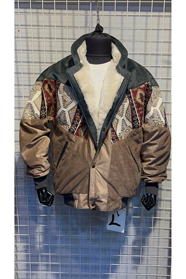 VİNTAGE KÜRKLÜ OVERSİZE MONT - 4