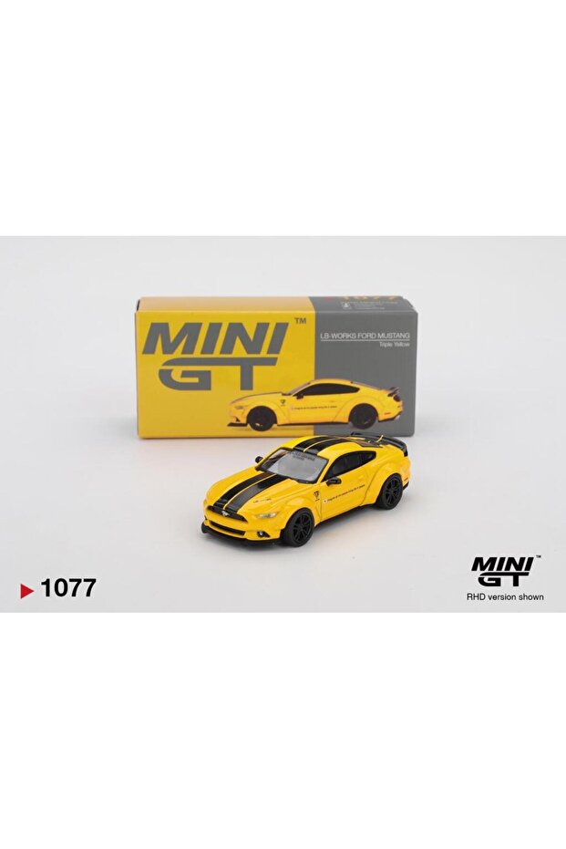 Bl 1077 Lb-Works Ford Mustang Triple Yellow 1/64 Model Car