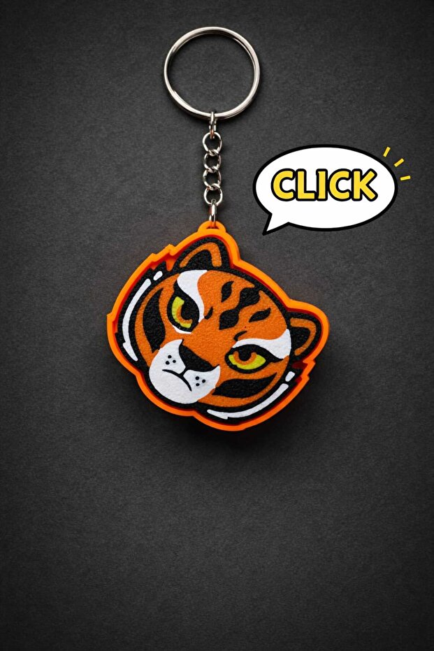 Kung Fu Panda Tigress Clicker Keychain Figure Hobby Bag Ornament Charm Accessory