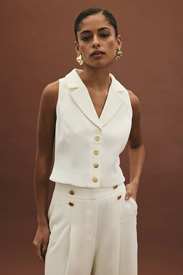 Eva Yelek - Ekru - 4