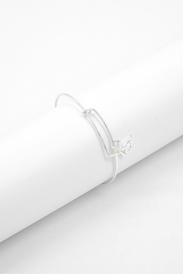 Women Graduation Cap Bracelet, Silver