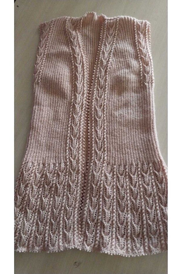 Hand Knitted Stickwork Vest/Knitted Vest/Dowry Vest/Handwork Vest/Hand Knitting/Alize Angora Yarn/80X50Cm