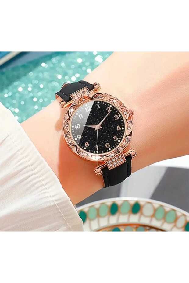Gold Plated Crystal Stone Watch, Gift for Lover, Gift for Mother