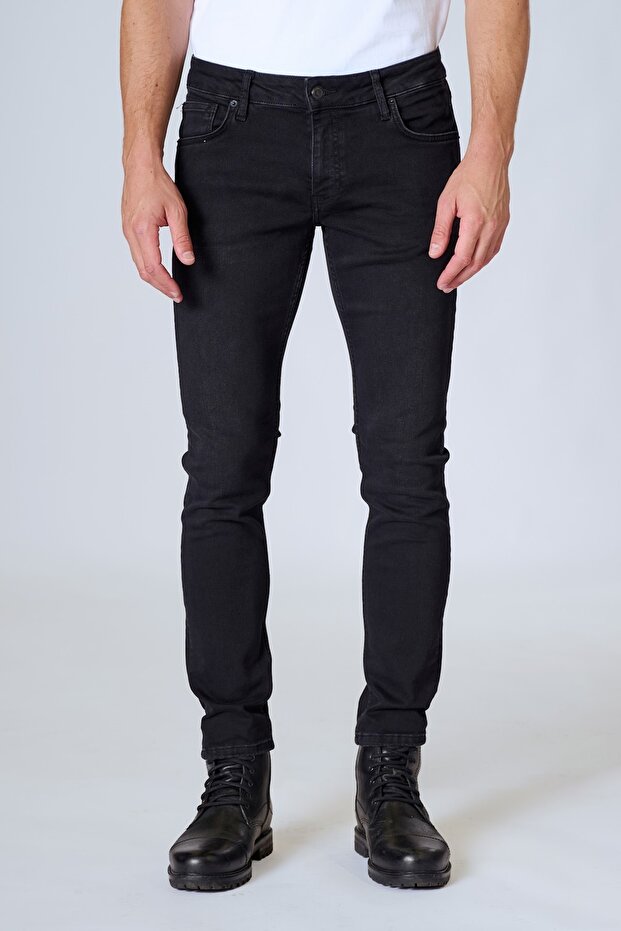 Panama X 748-B Black Lycra Slim Fit Men's Jeans