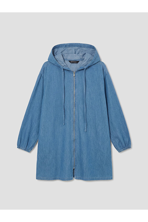 Hooded Women's Jean Tunic