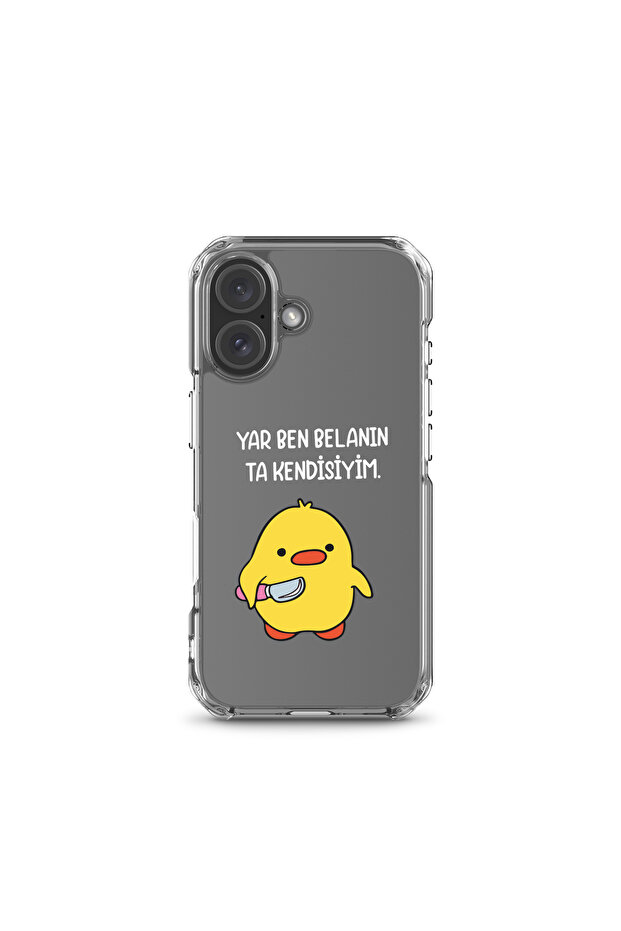 حافظة إطلاق نار على شكل كتكوت القاتل من سلسلة Yar Ben Belan Taa I'm Myself، متوافقة مع آيفون 16 - 1