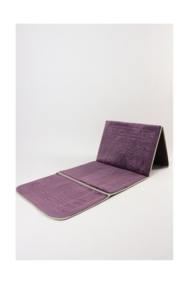 سجادة صلاة إسلامية قابلة للطي مع مسند للظهر - 1