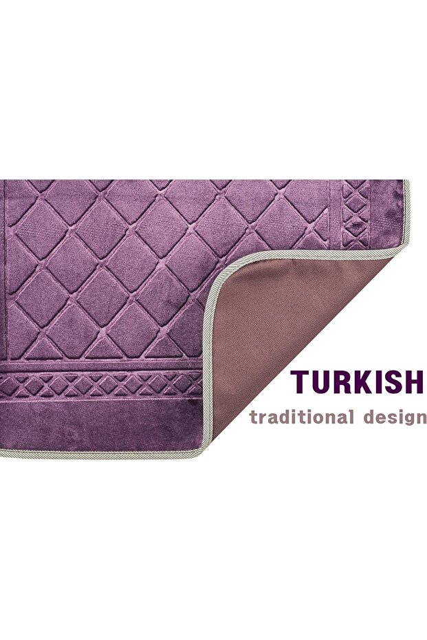 سجادة صلاة إسلامية قابلة للطي مع مسند للظهر - 4