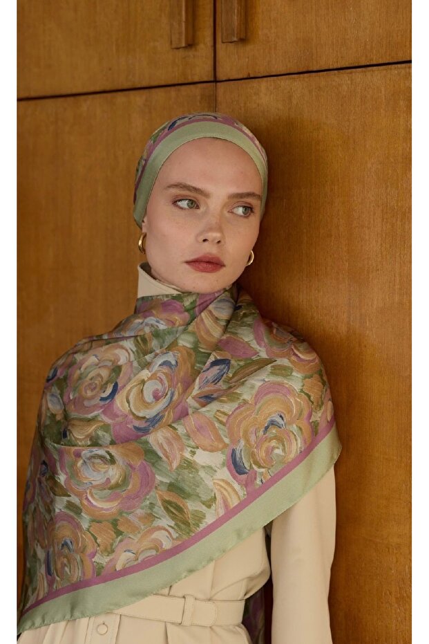 Winter Bloom Hint İpeği Şal 5014 - 2