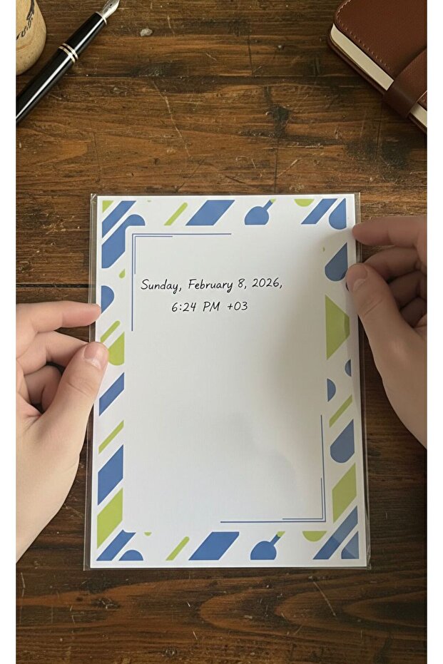 A5 Geometric Patterned Notepad – 50 Sheets, 120 Gr Thick Paper | Unlined Notepad - 3