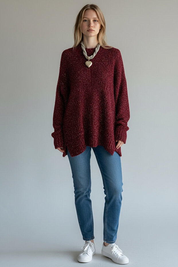 Parlak simli triko kazak - 2