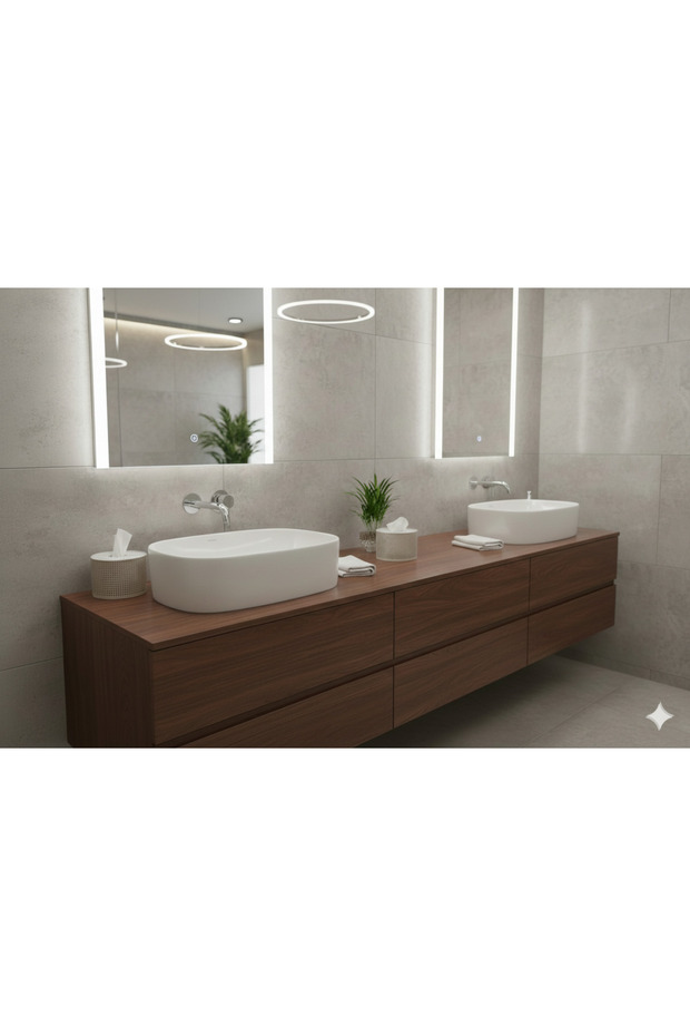 طقم صواني تقديم مع علبة مناديل - 4