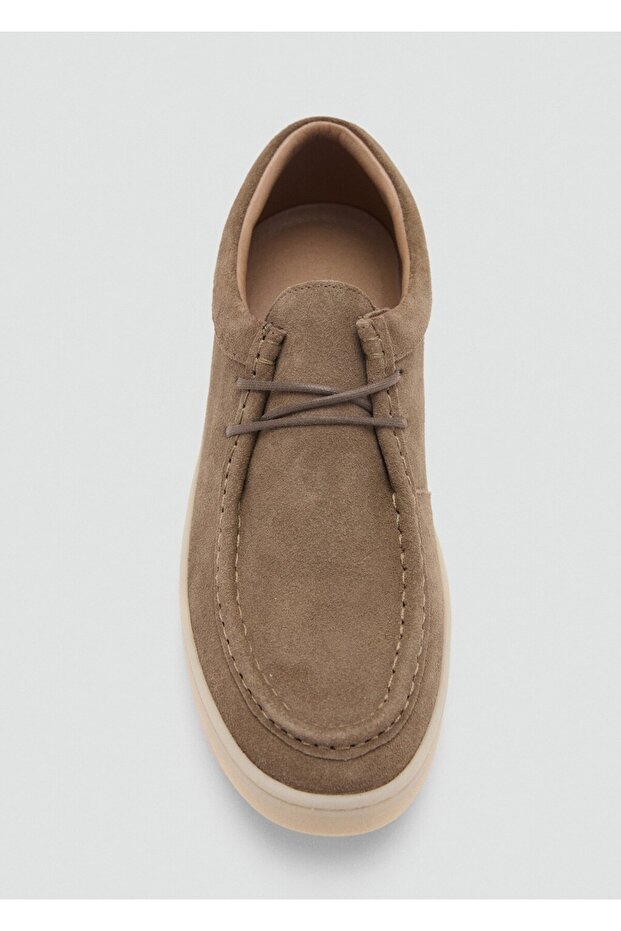 Süet deri tekne ayakkabısı - 4