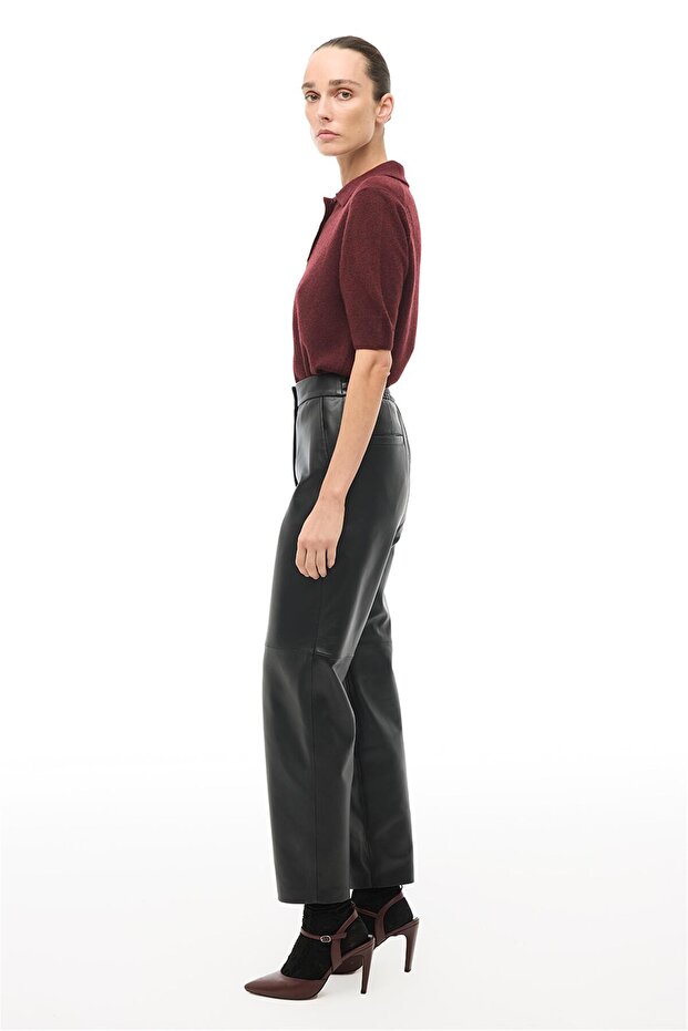 Siyah Deri Pantolon - 2