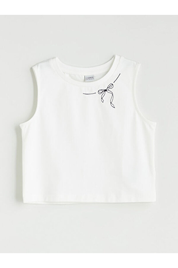 Sparkling Choices Bow Detailed Girls' Undershirt from Shining Store