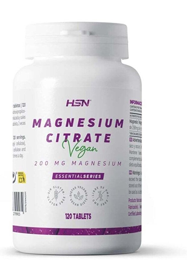 Magnesium Citrate 400 MG Elemental Mineral Per Daily Dose | 120 Pure Magnesium Tablets of HIGH B