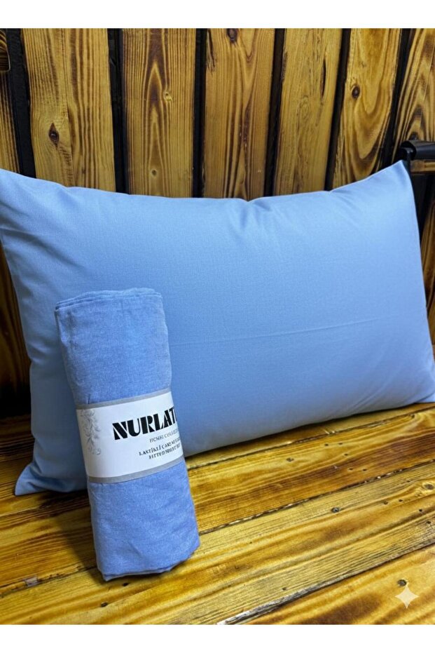 طقم ملاءات سرير مطاطية بلون واحد - 100 × 200 - 2