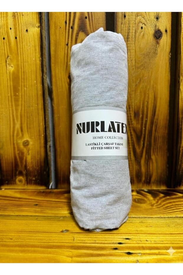 طقم ملاءات سرير مطاطية بلون واحد - 100 × 200 - 3