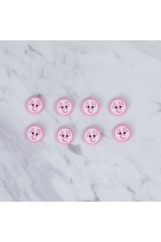 كرافتس 8 لي أب سي زر وردي منقوش - 0557 - 1