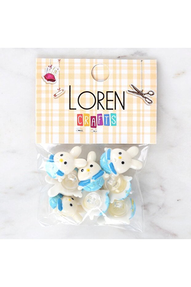 Crafts White 8-Piece Button Set - 3032