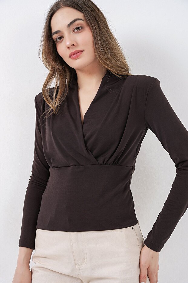 BDART V Yaka Dökümlü Bluz - 3