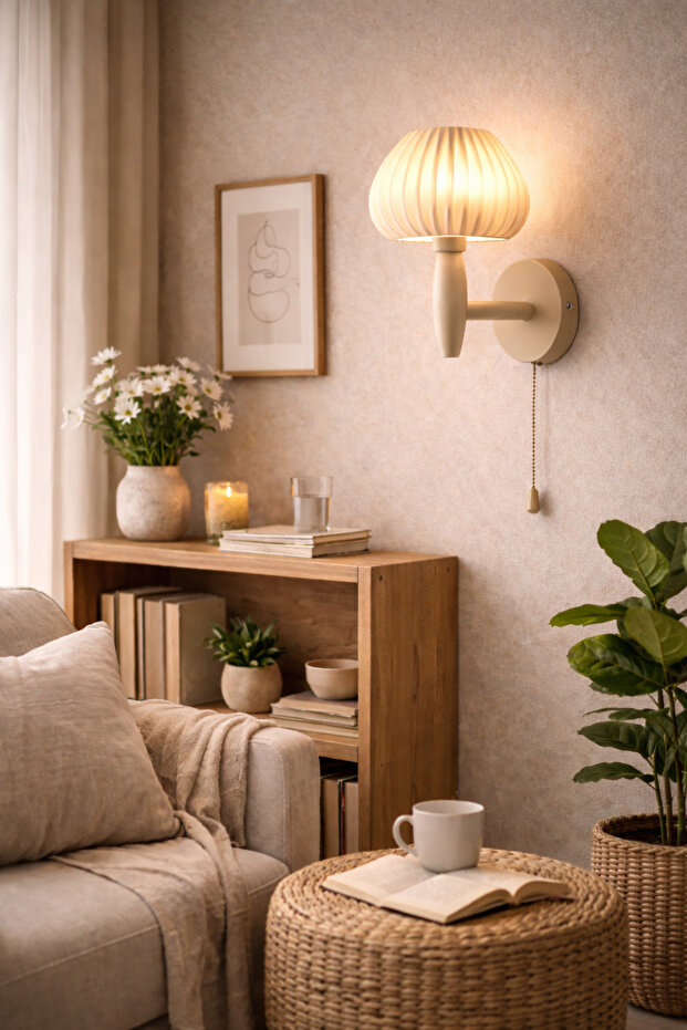 Modern Wall Sconce | Chain Keyed | Bedroom & Living Room | Coffee Corner Lighting