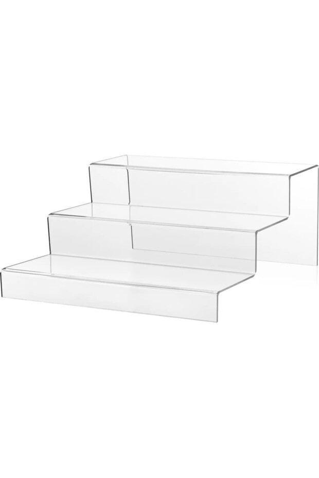 3 Katlı Merdiven Stand (Şeffaf 30cm) - 1