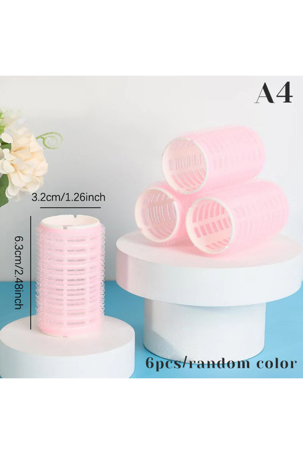 3.2cm 6pcs Hair Roller Set Self Grip Heatless Hairs Curler Different Size No Heat Self-adhesive Curl