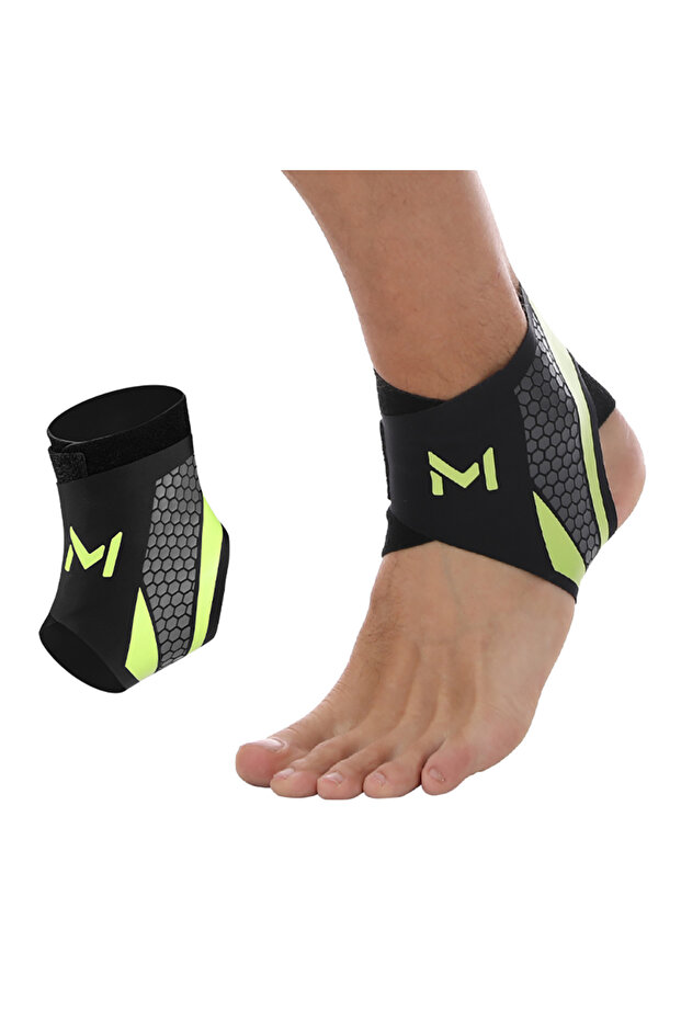 Black green 1Pcs Ankle Support Light Thin Breathable Pressurized Fixation Prevent Ankle Sprains Tend