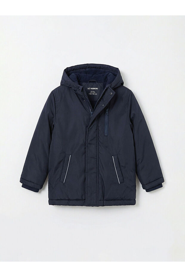 Two Mt Shop Quality Lcw Kids Navy Blue Plain Standard & Regular Boys' Coat