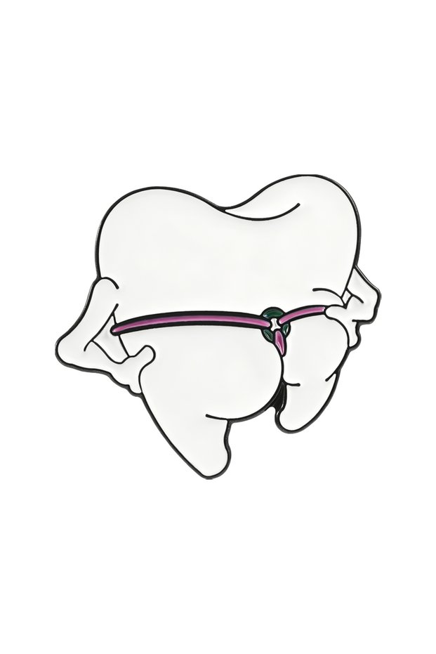 QHXZ5817 Cartoon Tooth Puns Enamel Pins Dentist Doctor Nurse Brooches I Have Stability Ability to St