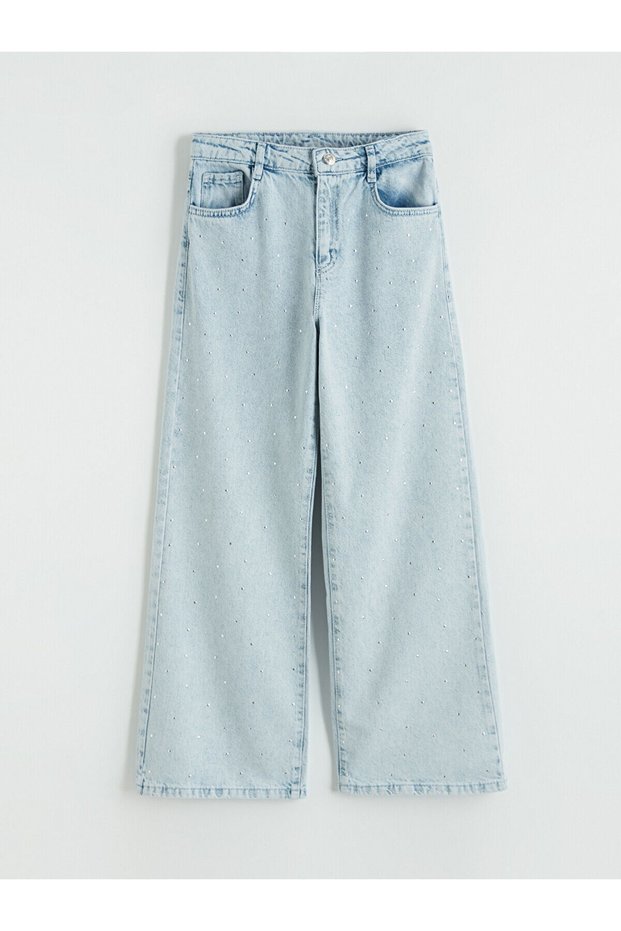Lcw Kids Wideleg Stoned Girl's Jean Trousers