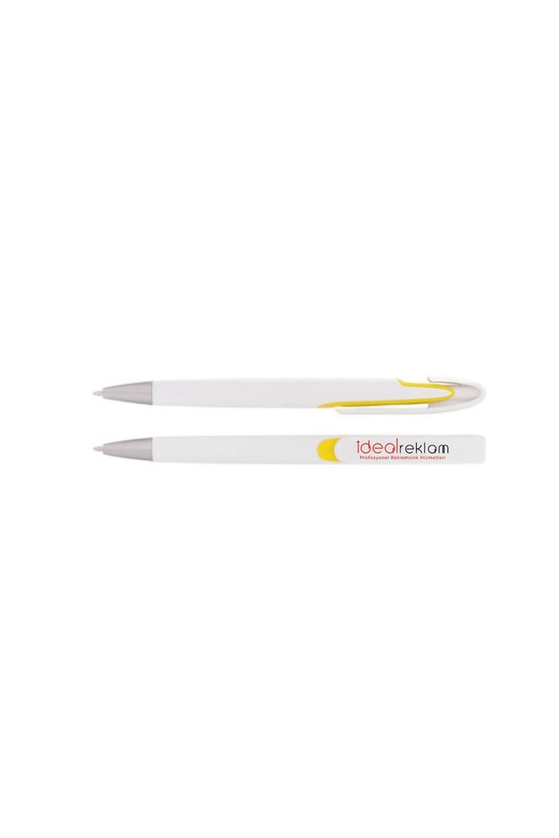 50 Pcs Personalized and Company-Customized Printed Promotional Pen Yellow White