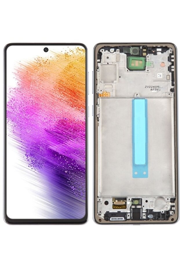 شاشة عرض LCD تعمل باللمس من نوع FLYCDI لهاتف سامسونج جالاكسي A73 5G مع غطاء (حافظة)