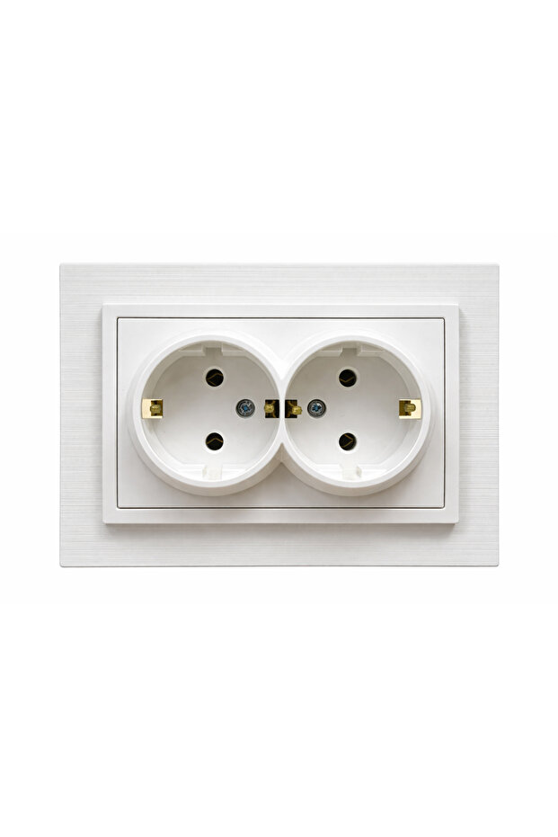 SUCO DOUBLE SOCKET 16A TITANIUM WHITE - 2