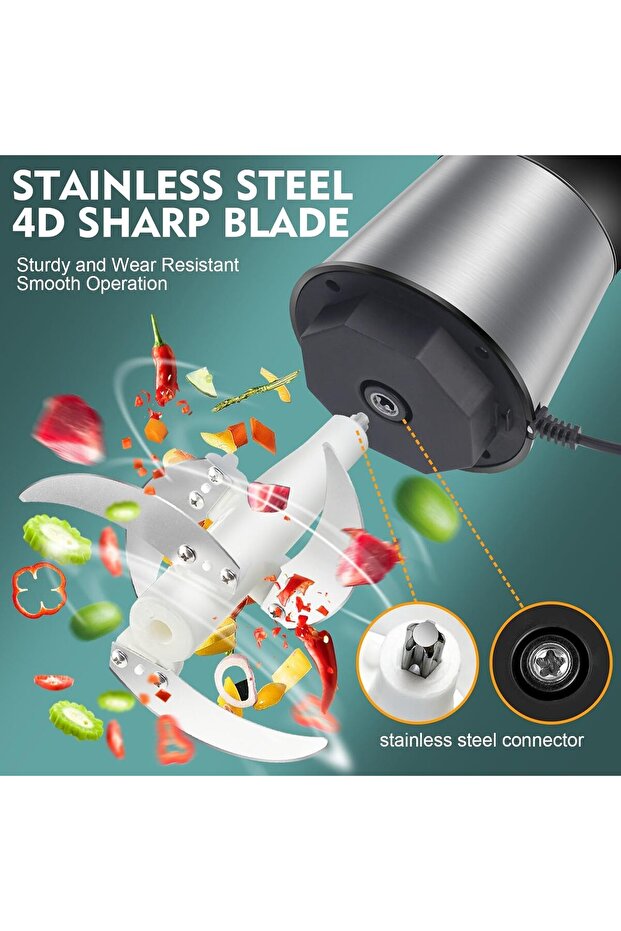 Electric Food Processor 3L | Grinder Chopper | 600W Meat Processor - 4