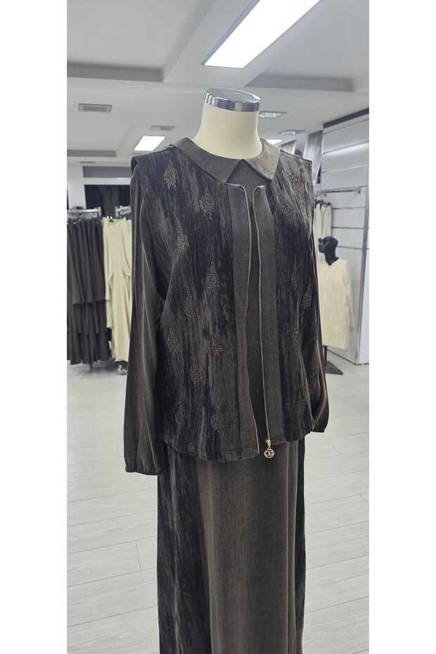 02-2717 Tesettür elbise - 4