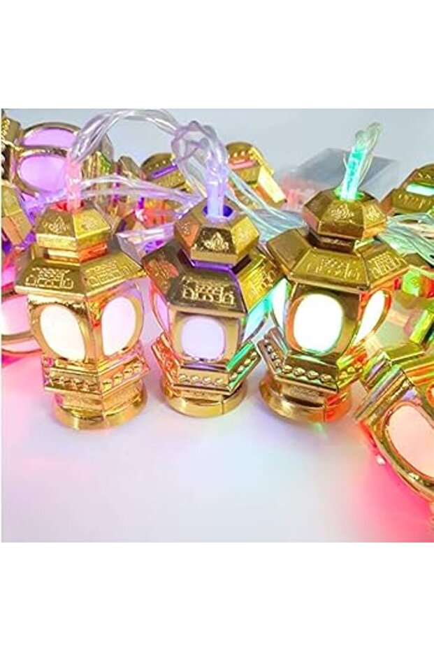 سلسلة زينة رمضان مع فوانيس كبيرة