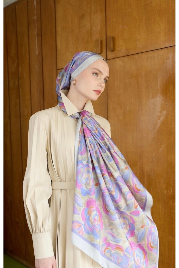 Winter Bloom Hint İpeği Şal 5014 - 2